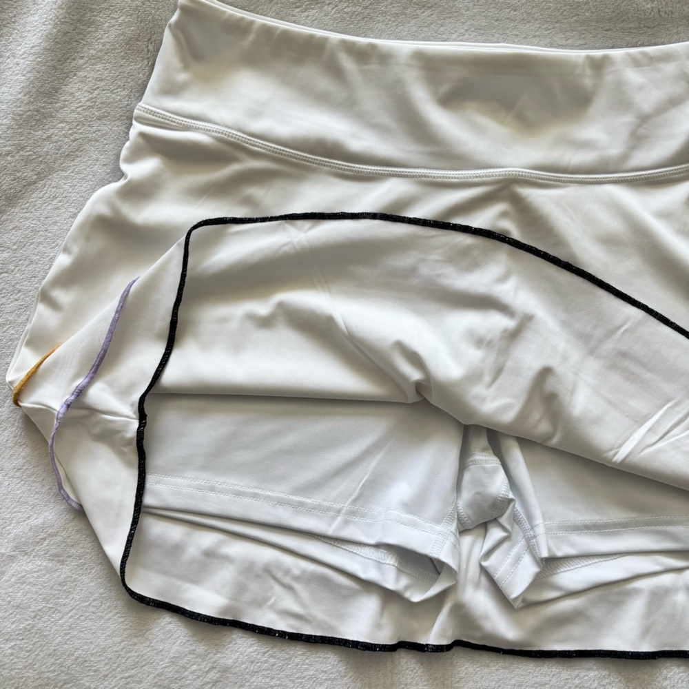 Fila White Tennis Skort with Gold and Lavender Trim - Picture 10 of 16